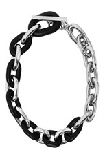 Paco Rabanne XL LINK NECKLACE | SILVER/BLACK